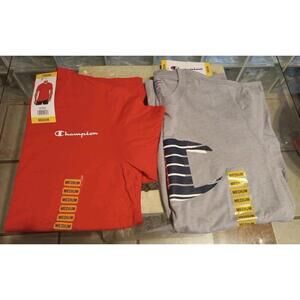 2 Pack! Champion Men's Classic Medium - Red Stone And Grey Gray New NWT
